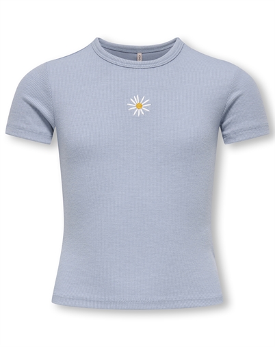 Kids Only - KOGElva June Besticktes T-Shirt - Cashmere Blue/ Daisy